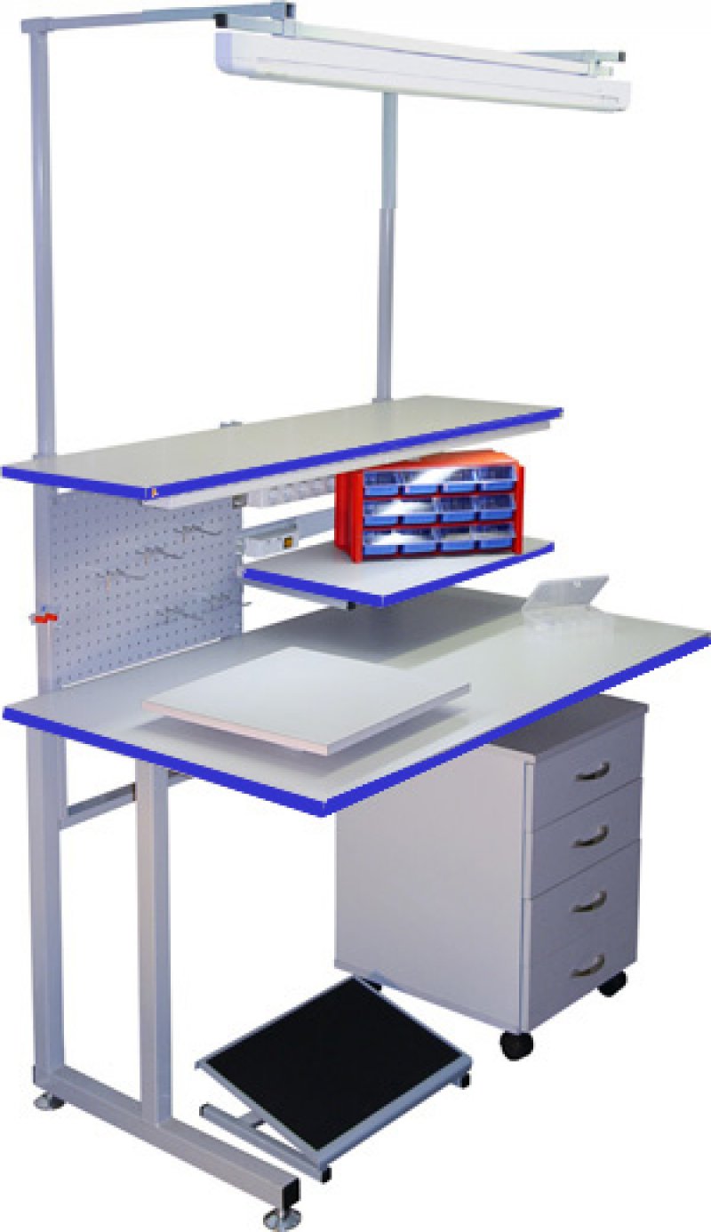 К2 ESD HPL Рабочий стол антистатический слесаря-сборщика (комплект опции)